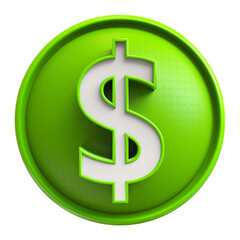 Dollar Symbol Sign 3D Render