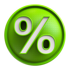 Percent Symbol 3D Icon