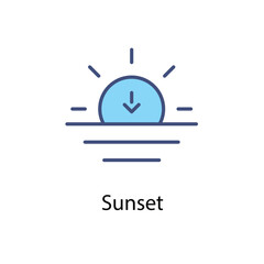 Sunset vector icon
