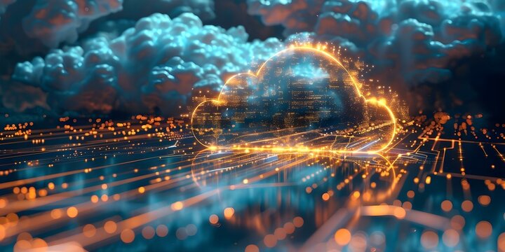 Leveraging Cloud Technology for Cost-Effective Scalable Operations and Efficient Business Management. Concept Cloud Technology, Scalable Operations, Business Management, Cost-Effective, Efficiency