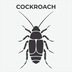 A Distinctive Cockroach Silhouette for Multi-Format Design Projects. Vector Illustration