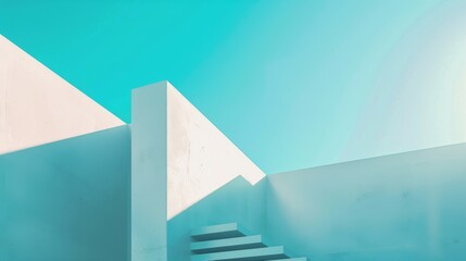 Minimalistic Abstract Architecture Desktop Wallpaper, Geometric Shapes, Monochromatic color, Modern Simplicity, landscape design, banner design, brochure, pattern design, web, wallpaper, background te
