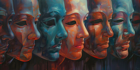 Obraz premium The Mask of Bias: Concealed Prejudice in Society - Explore the societal norms that conceal biases