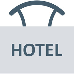 Hotel Signboard Vector icon in flat style 