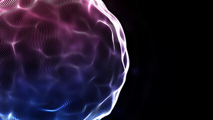 Abstract liquid sphere kinetic energy ball