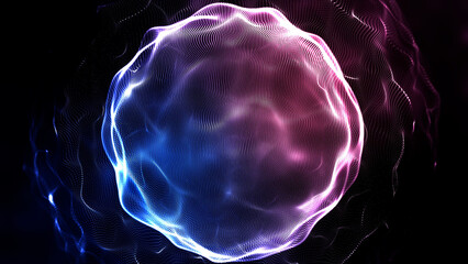 Abstract liquid sphere kinetic energy ball