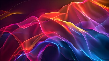Fototapeta premium Fantasy shapes Wave pattern in vibrant colors on backdrop wallpaper hd