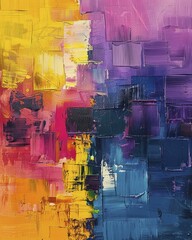 Layered hues of emotional expression, abstract art with multiple color layers, deeply expressive and complex, visually rich and engaging.