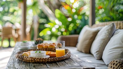 A Sunny Summer Breakfast Table in the Garden