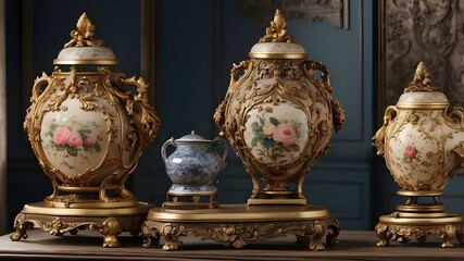 "Experience the beauty of a bygone era with our AI-generated image of an antique showpiece. With its ornate design and rich history, this showpiece is sure to be a conversation starter in any room."
