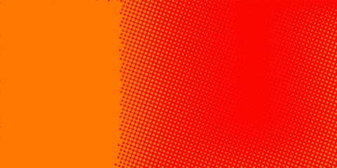 Dots halftone orange color pattern gradient texture with technology digital background. Dots pop art comics with summer background.