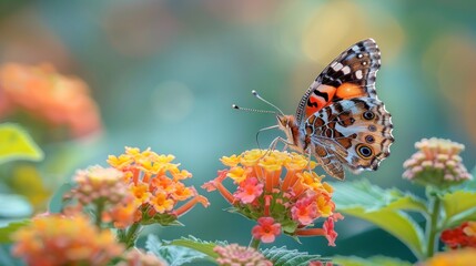 Obraz premium butterfly on flower