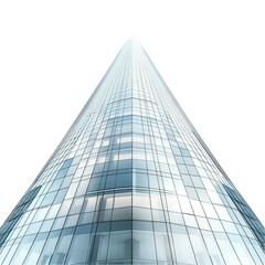 Obraz premium tall building with a glass facade and a clock, transparent background png