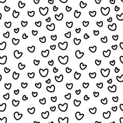 Heart shapes in white background