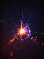 Naklejka premium background dark flare with Generative AI Techonology. 