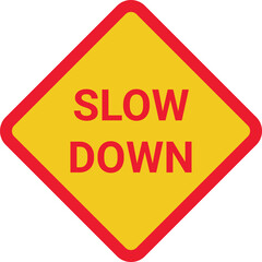 Slow down road sign vector eps 10