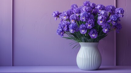 purple tulips in a vase