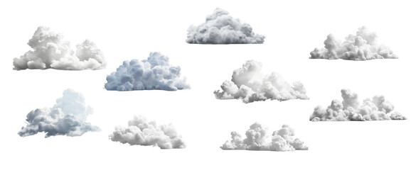 SET of clouds isolated. White cloud with png transparent background. © TrendyImages