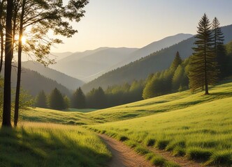 Obraz premium An image of a serene hills scene