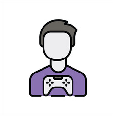 Gamer vector icon