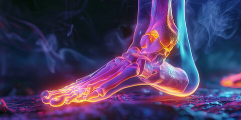 Cuboid Fracture: The Midfoot Pain and Swelling - Visualize a person with a highlighted cuboid bone in the midfoot, experiencing midfoot pain and swelling