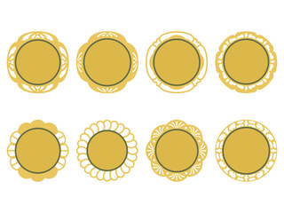 8種の金色のふすまの引き手