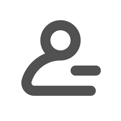 Delete user icon in bold outline style