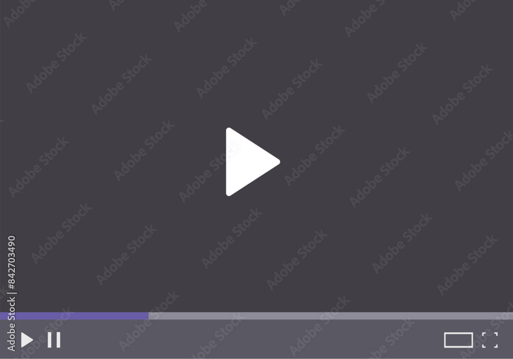 Poster digital video player with a play button is displaying a loading bar