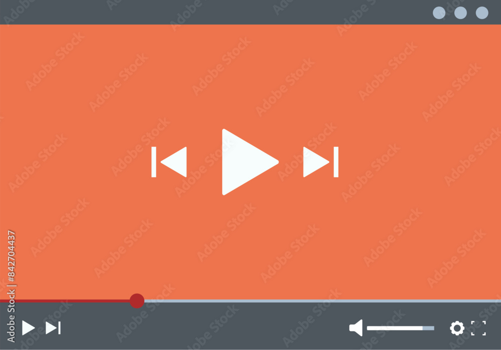 Aufkleber video player showing streaming online content on computer screen