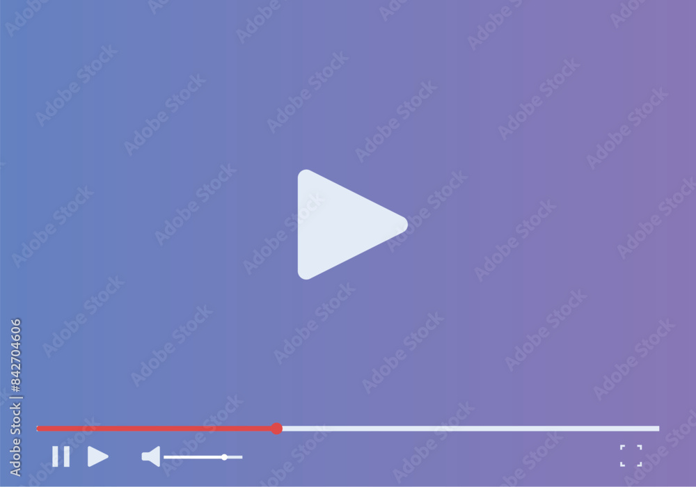 Poster video player is displaying a play button with a progress bar below