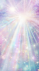 Naklejka premium Shining pastel beams with glittery particles