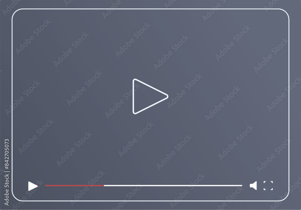 Poster video player is displaying a play button, progress bar, and volume control
