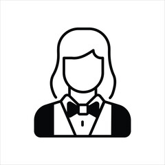 Croupier vector icon