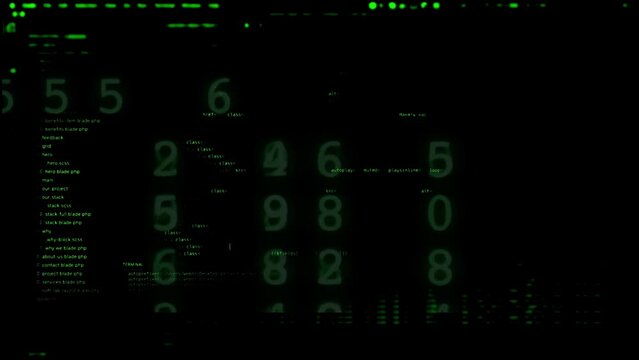 Abstract Digital green Code Background