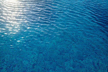 Blue ripped water in swimming pool Summer vacation Banner 1
