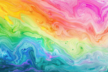 Rainbow colors in a flowing abstract