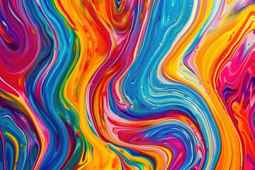 Lush swirls of color in fluid abstract