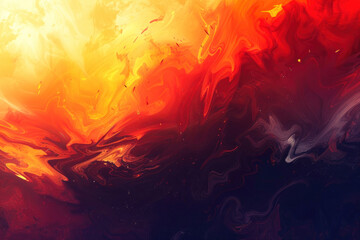 Fototapeta premium Abstract fiery red and orange swirls