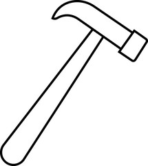 Hammer icon template black color editable. Hammer symbol Flat vector sign isolated on transparent background. Simple Symbol, logo vector for graphic, emblem, badge, label, stamp and web design.