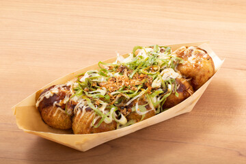 たこ焼き　焦がし醤油　揚げねぎ