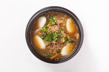 トック（韓国餅）入りカルビスープ　（カルビクッパ風）