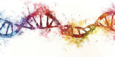The DNA Echo: Life's Resonance in Genetic Memory - Visualize a DNA strand emitting an echo, symbolizing the lingering presence of life's genetic memory after death.