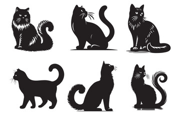 Cat silhouette vector illustration