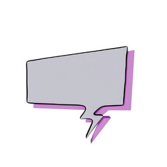 Naklejka premium 3D Chat Box Pink Toon Element