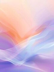 Fototapeta premium Blurred soft pastel color background with abstract gradient, vector illustration in the style of pastell colors, light purple and blue and orange, minimalistic, simple design