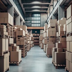 Set of wooden pallet for warehouse - 1