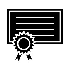 Online certificate glyph icon