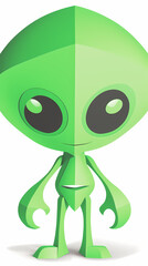 Obraz premium cute alien.paper cut style
