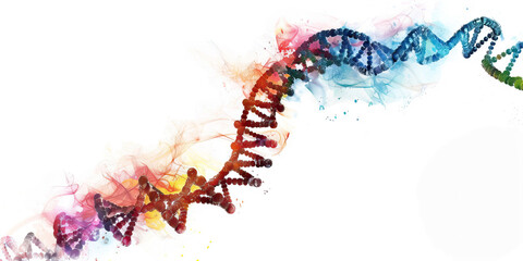 Obraz premium The DNA Spiral Staircase: Ascending Steps of Genetic Evolution - Imagine a spiral staircase made of DNA, with each step representing a stage of growth and evolution in life.