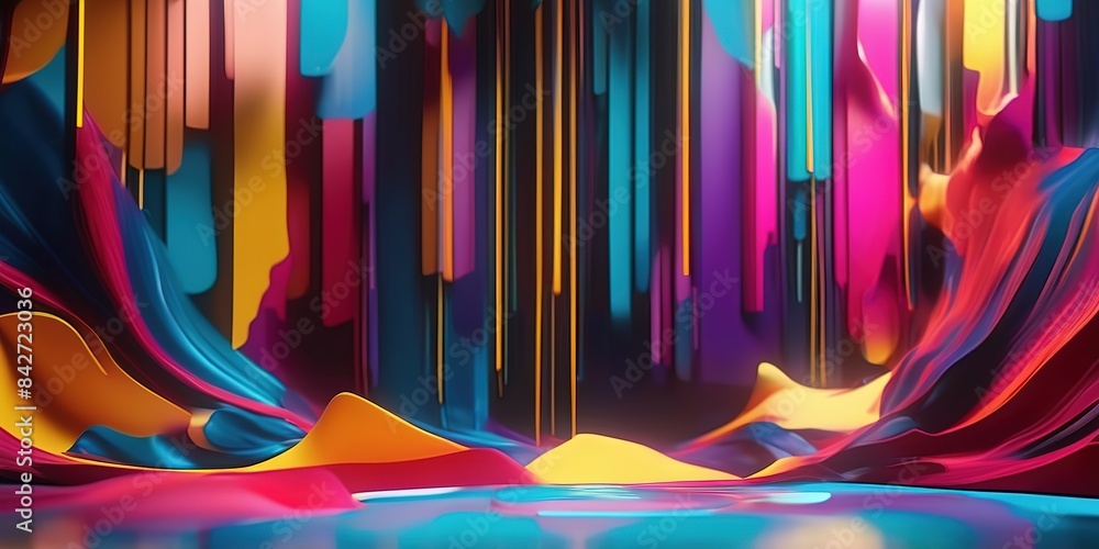 Poster abstract color flow background